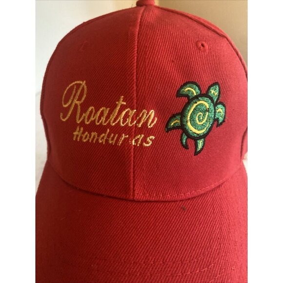Roatan Honduras Turtle Adjustable Hat Cap - Picture 2 of 6